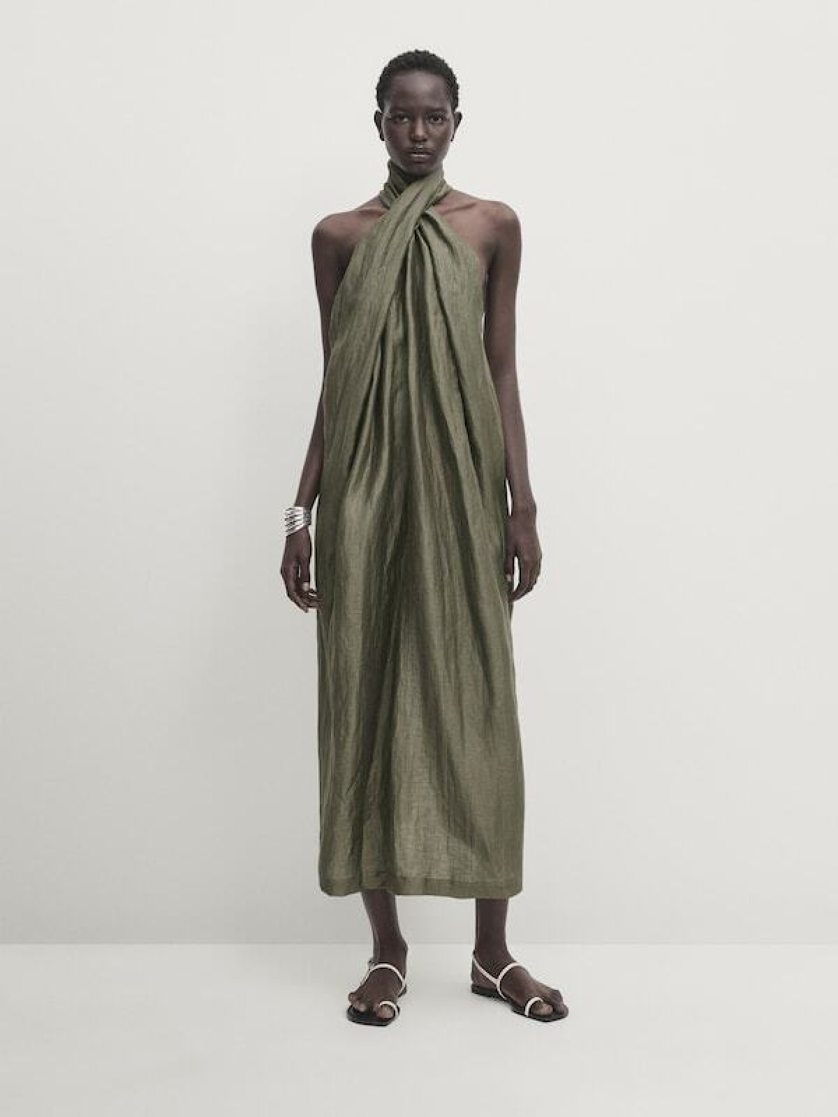 Massimo Dutti lanena haljina s američkim izrezom - 99,95 eur 