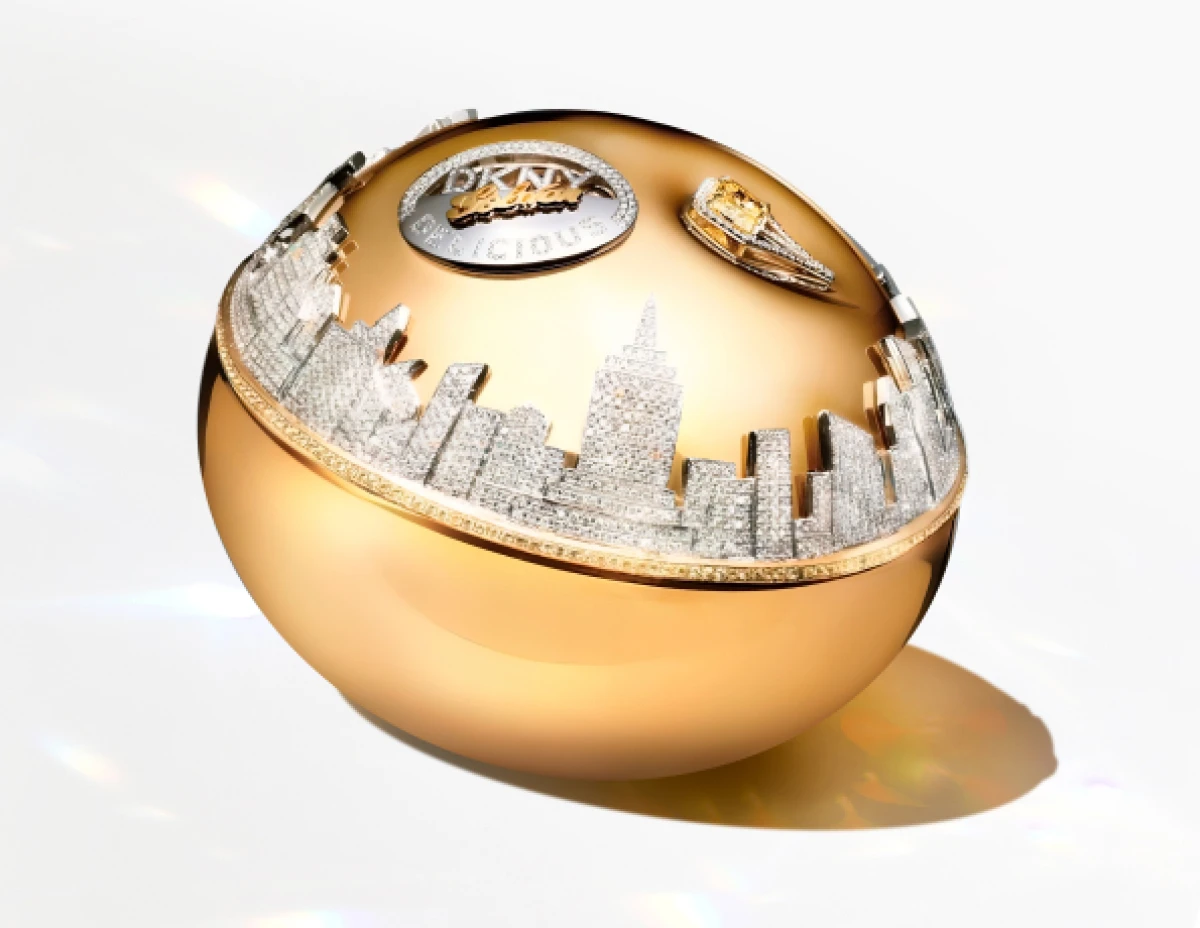 DKNY Golden Delicious Million Dollar Fragrance Bottle