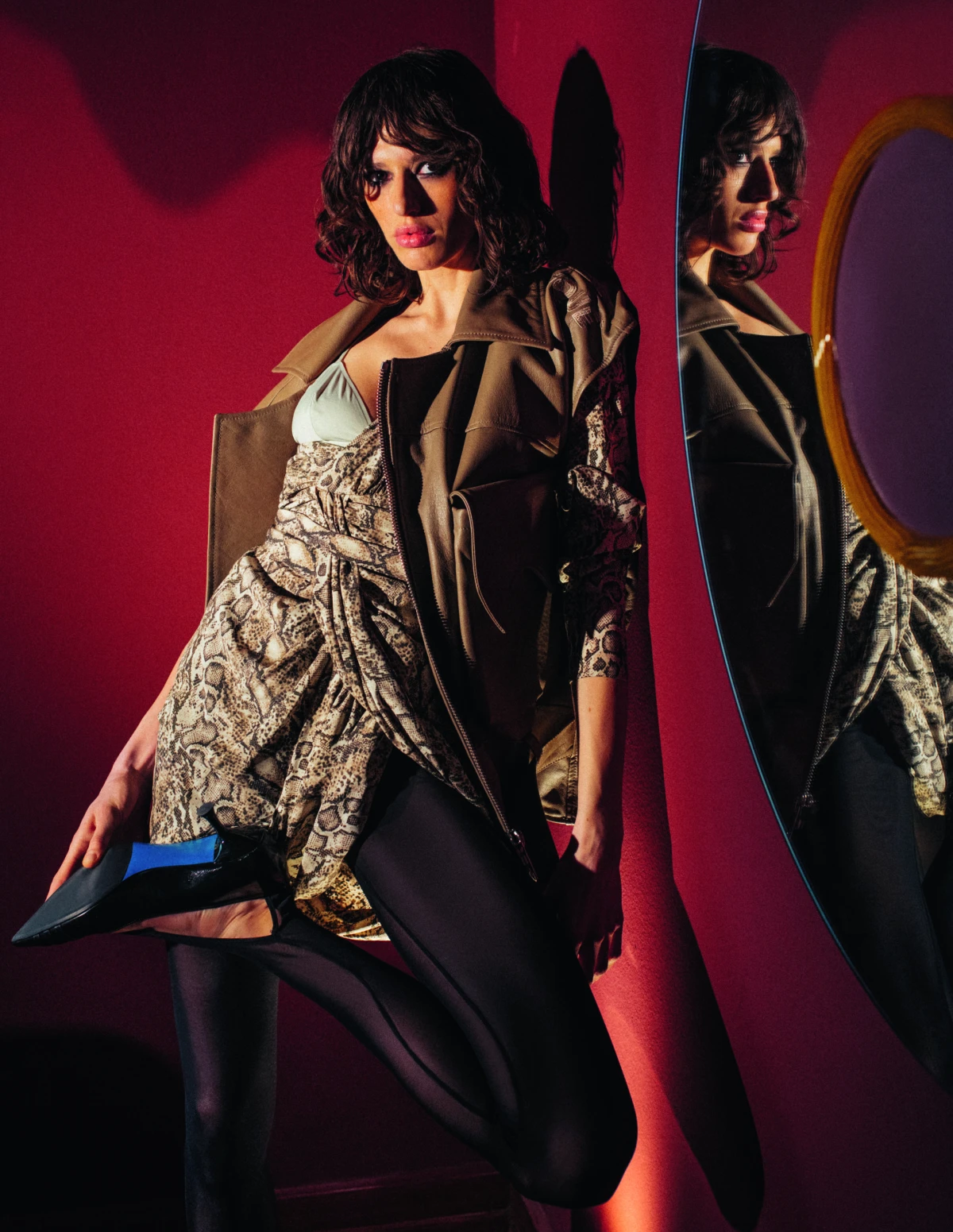 jakna: milli point two. haljina: isabel marant (nicolas concept store). čarape: zara. cipele: loribu (karla)