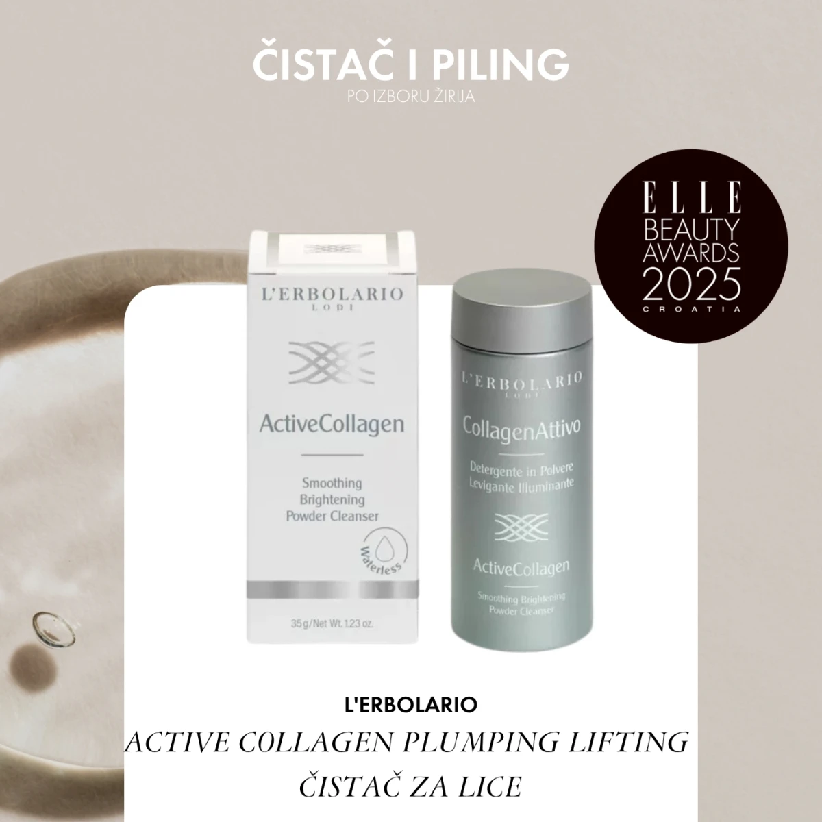 L'ERBOLARIO ACTIVE COLLAGEN PLUMPING LIFTING ČISTAČ ZA LICE