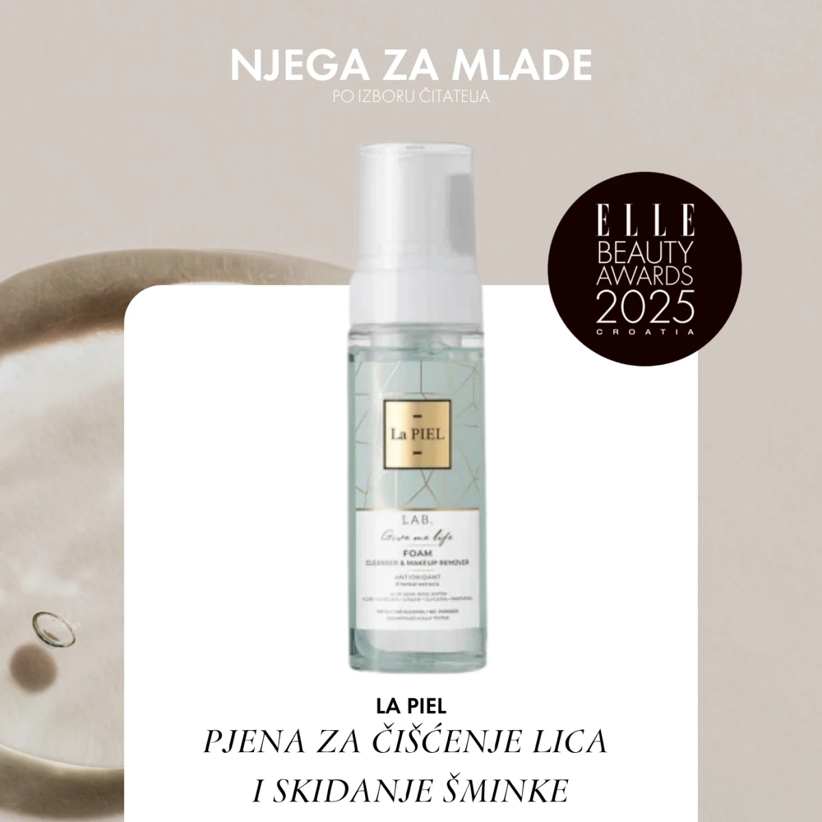 LA PIEL PJENA ZA ČIŠĆENJE LICA I SKIDANJE ŠMINKE