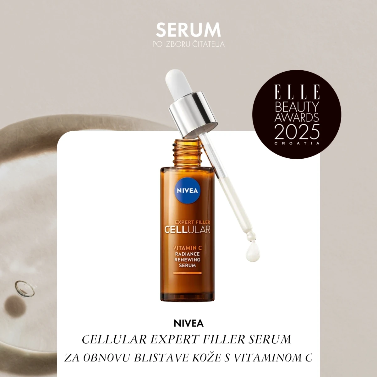 NIVEA CELLULAR EXPERT FILLER SERUM ZA OBNOVU BLISTAVE KOŽE S VITAMINOM C
