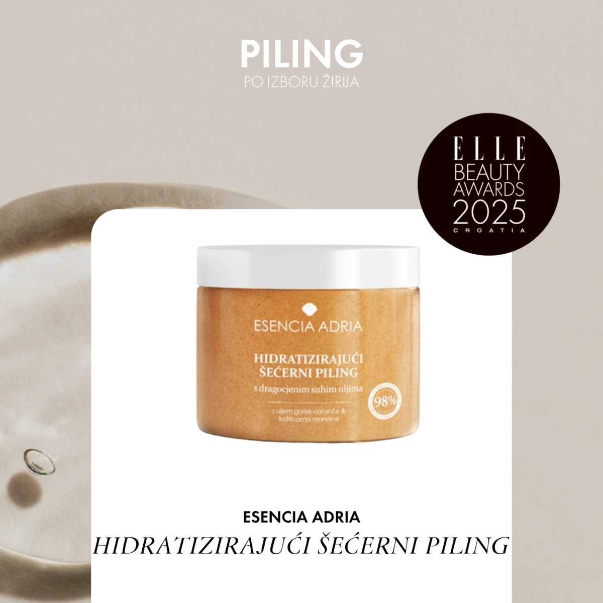 ESENCIA ADRIA HIDRATIZIRAJUĆI ŠEĆERNI PILING