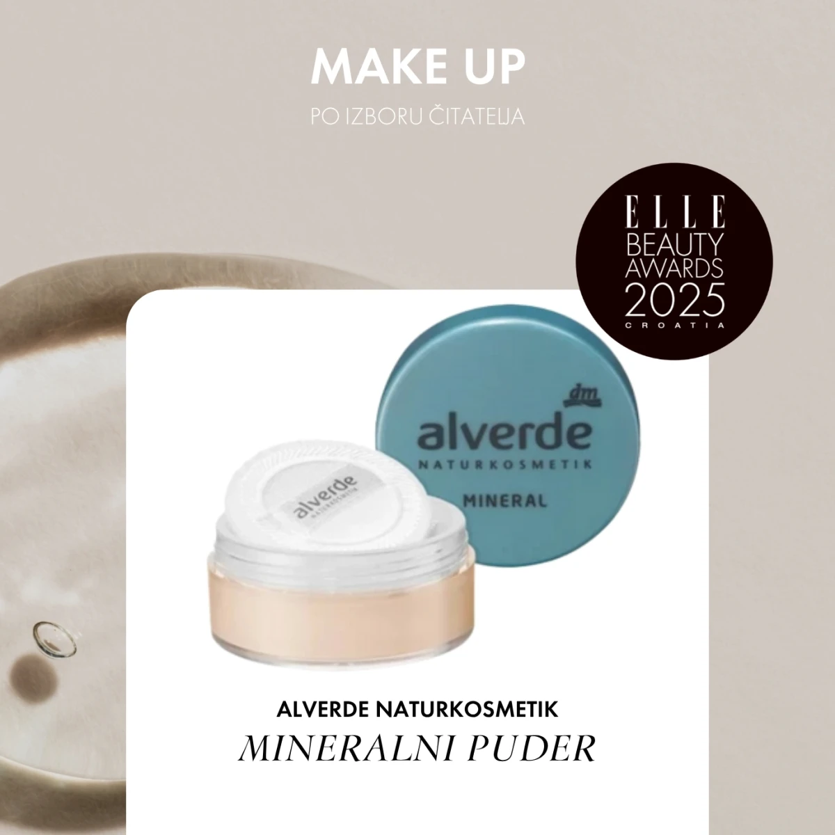 ALVEDERE NATURKOSMETIK MINERALNI PUDER