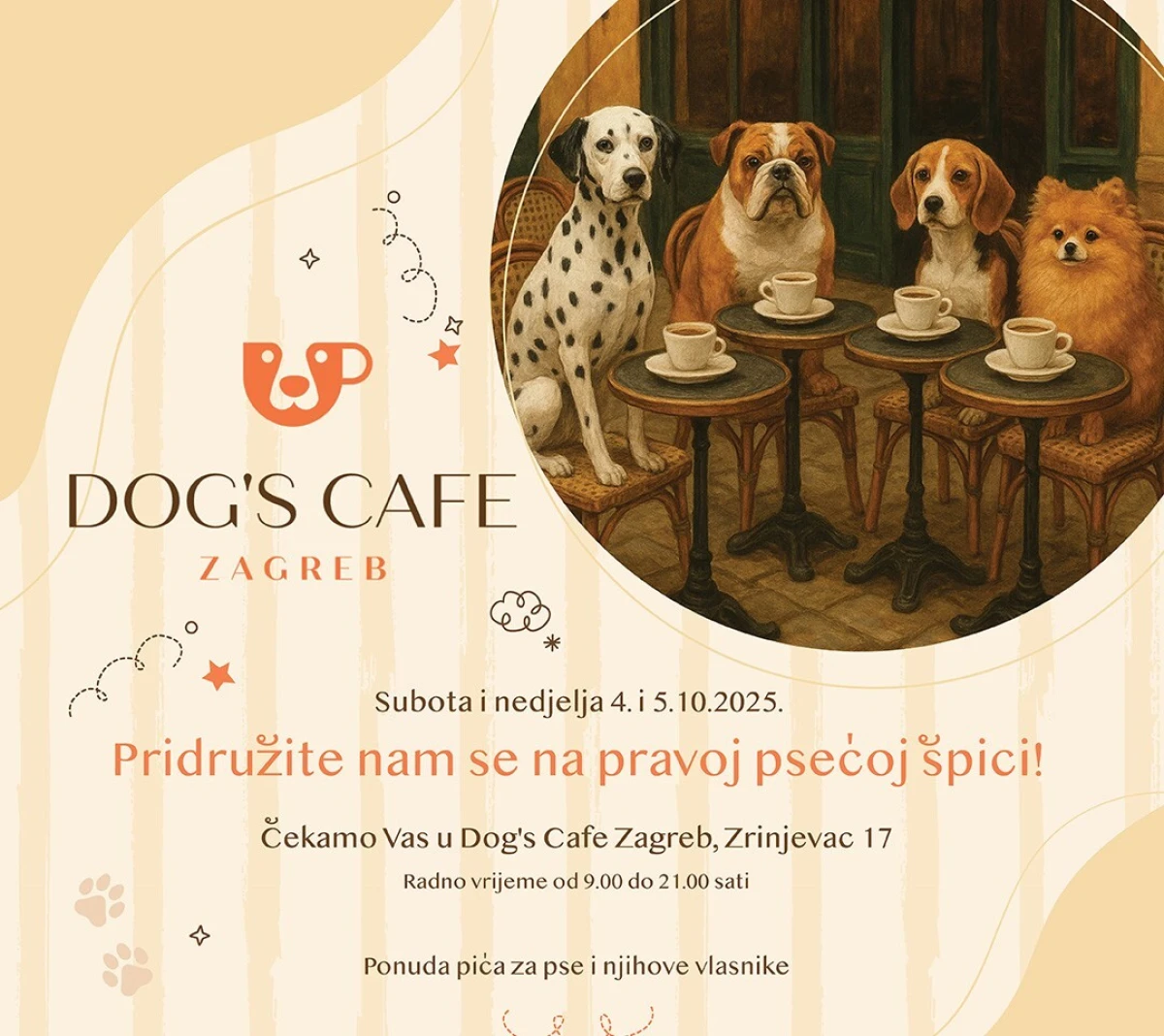 Prvi Dog's Cafe Zagreb na jednoj od najljepših lokacija u gradu